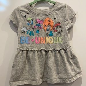 Trolls peplum Top 2T